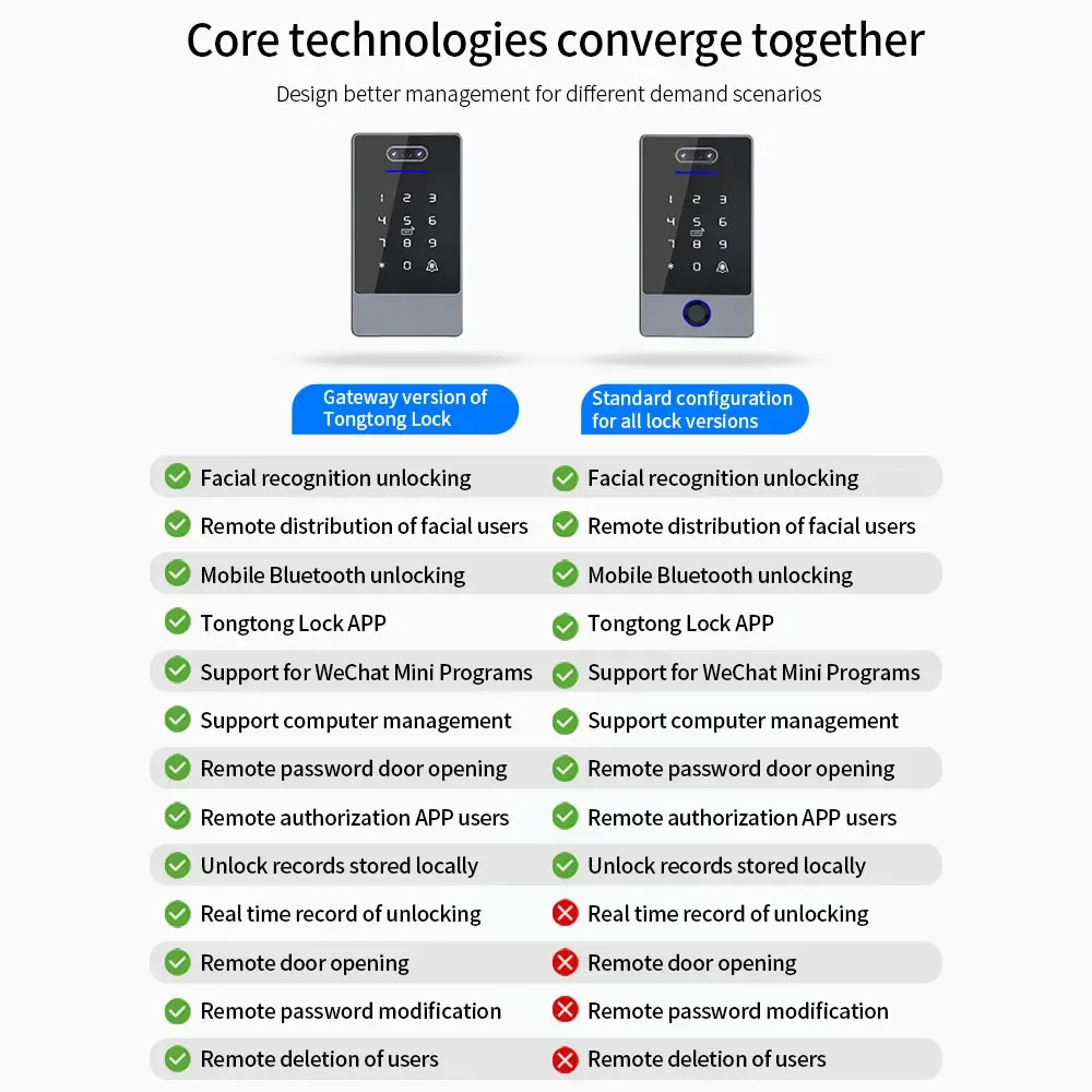 Ttlock Face Recognition Smart Lock Controller Facial Access Control Keypad Biometric Fingerprint TTRenting TThotel G2 Wifi Hub