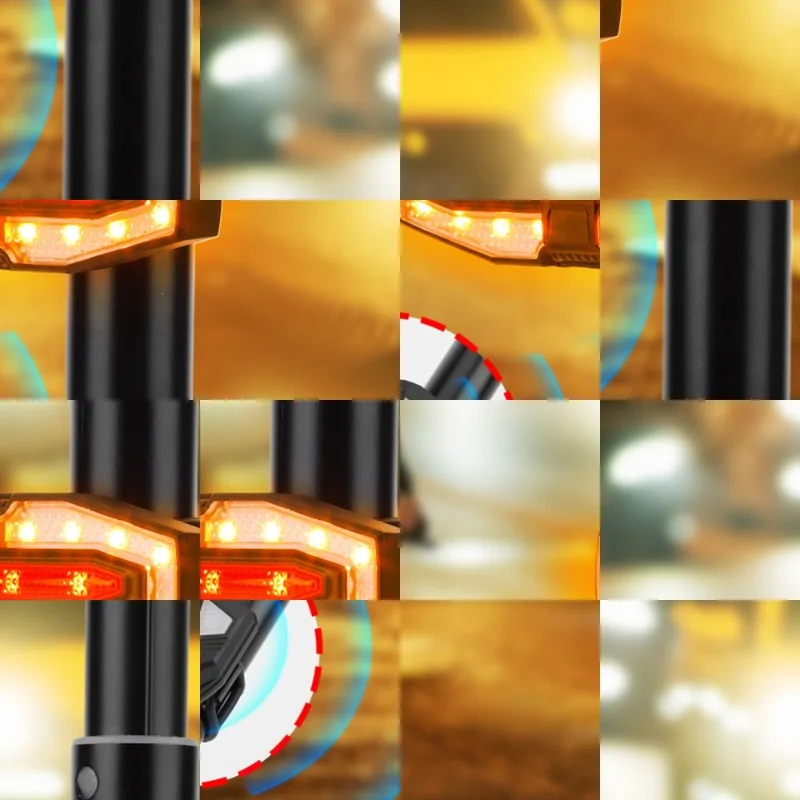 

Turn Signal Rear Lamp Rechargable with Remote Control Waterproof E-Scooter Safety Warning Tail Light LED for M365 Pro 2 MI 4