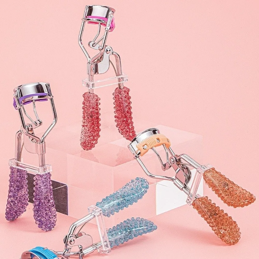 Portable Rhinestone Eyelash Aid Carbon Steel Convenient Color Curled Eyelash Curler Durable Easy To Use
