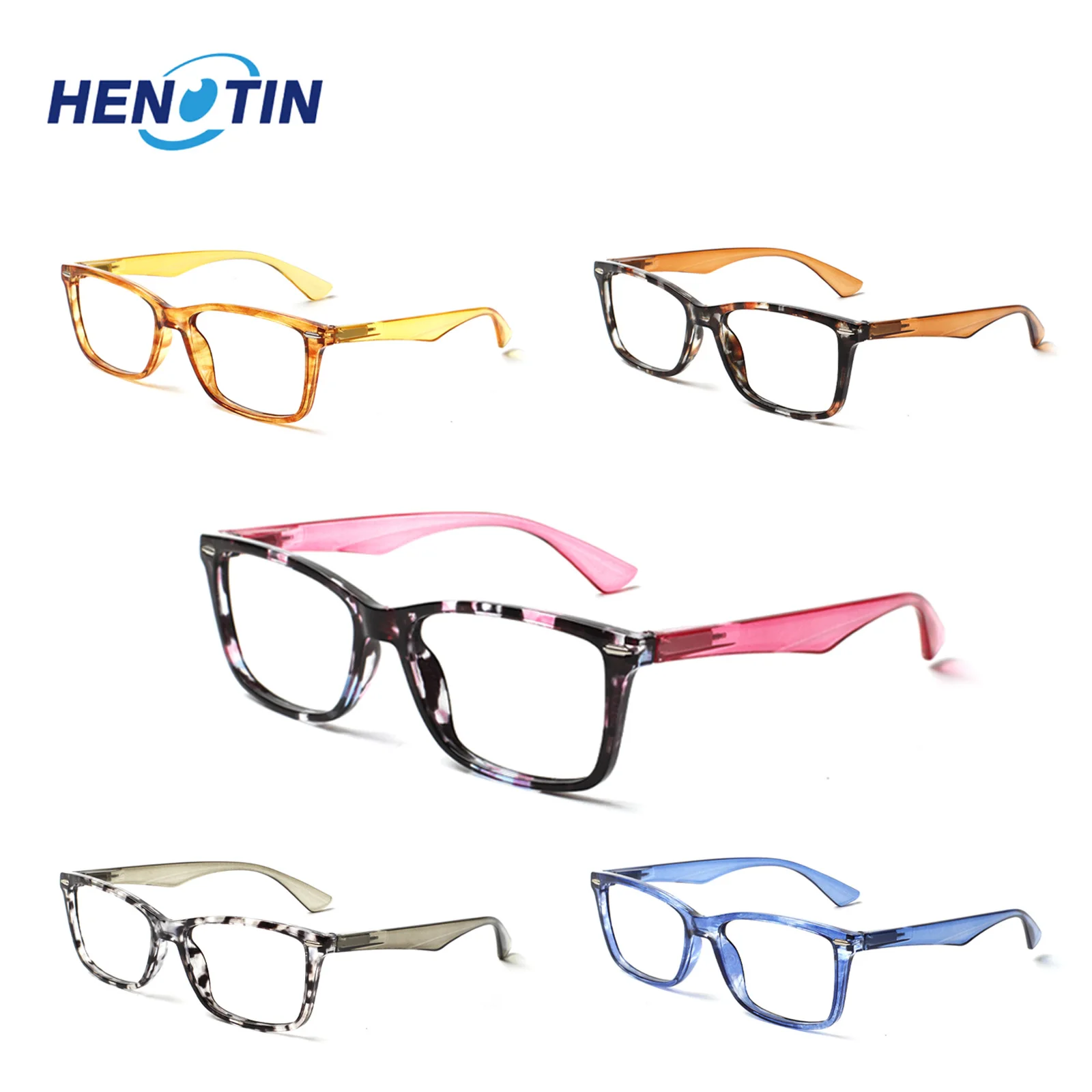 

Henotin Anti Blue Light Reading Glasses Floral Printed Women Men Computer Protection Fashion Eyewear +2.0+2.5+3.0+3.5+4.0