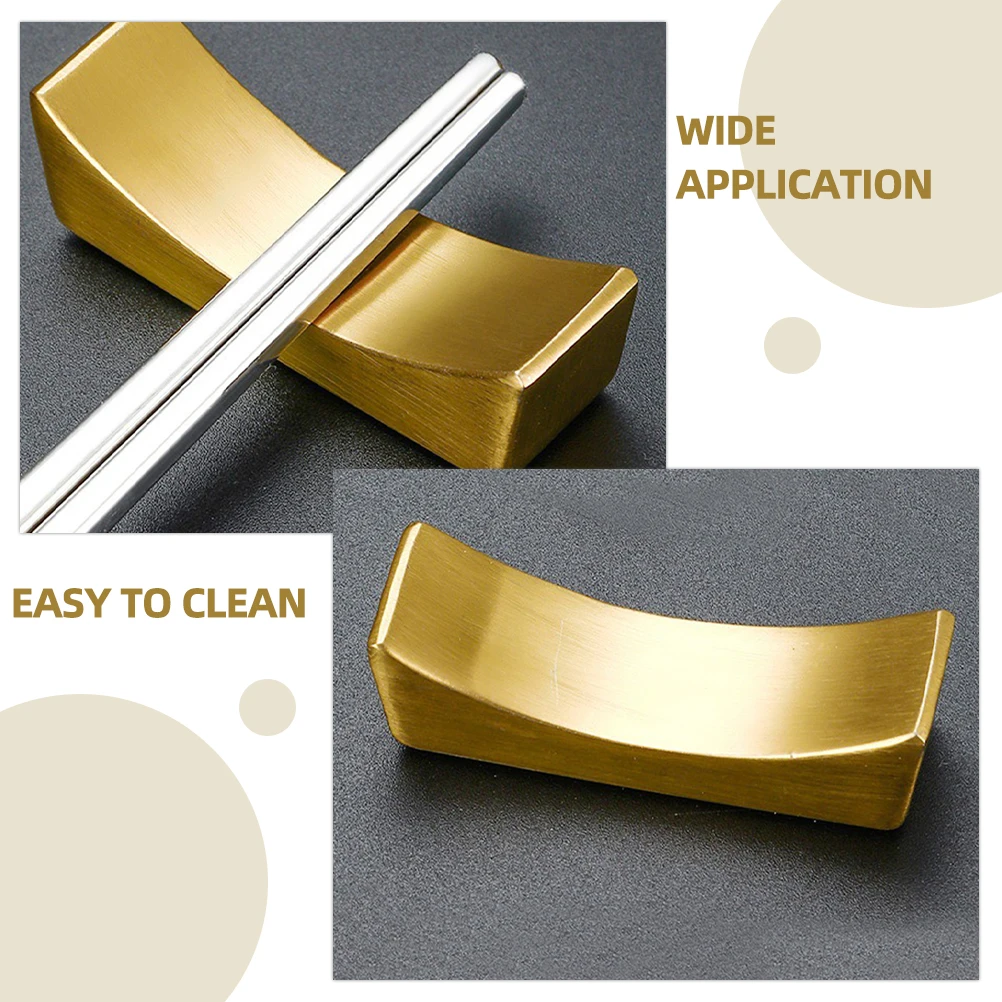

2pcs Chopstick Rest Stainless Steel Kitchen Tabletop Spoon Holder Household Tableware Organizer Easy-Clean Rack Stand