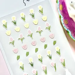 Korean Import Suatelier Mini Flowers and Plants Paper Stickers Scrapbooking Diy Journal Cute Deco Kawaii Stationery Sticker 126