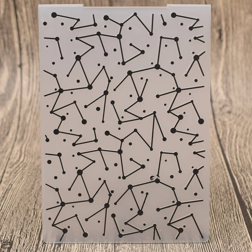 Linie Konstellation Kunststoff Prägung Ordner Scrap booking Papier karte machen Handwerk Vorlage DIY Fotoalbum Dekor
