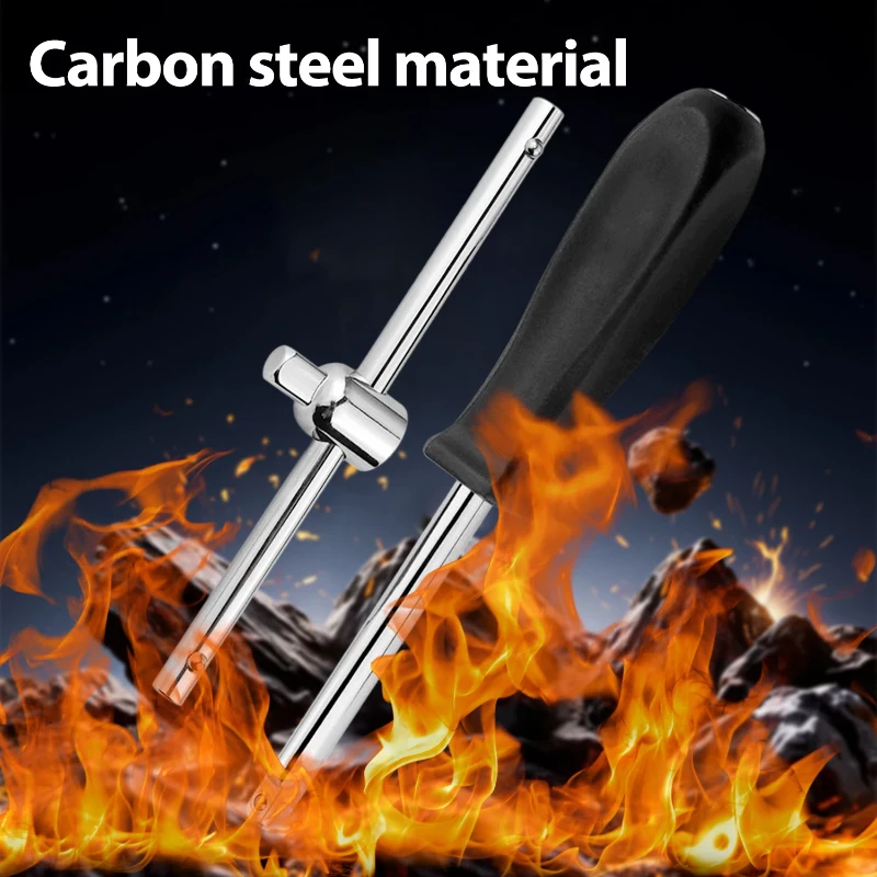 Sliding T-Bar Handle 1/4 3/8 1/2 Drive Socket Extension Sliding Rod 6.3mm 10mm 12.5mm for Ratchet Wrench - Sliding Head Bar