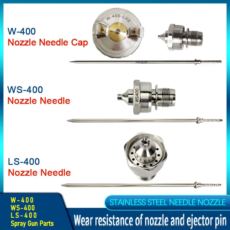 

W-400 WS-400 LS-400 Air Power Spray Gun Parts Kit Nozzle Needle Aircap Set Accessories For Japan Anest Iwata Paint Spray Gun