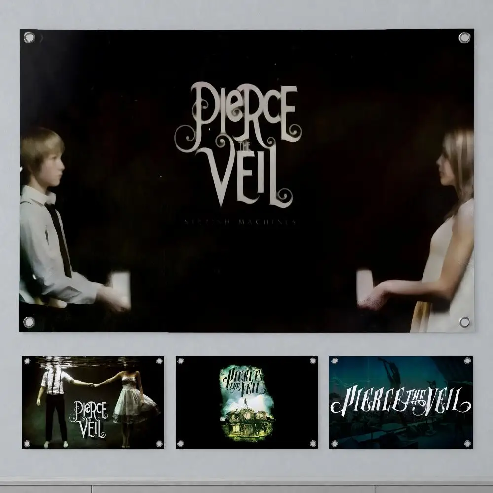 Punk Band Pierce the Veil Flags Wall Hanging Banner Indoor Outdoor Party Home Wall Decor Backdrop