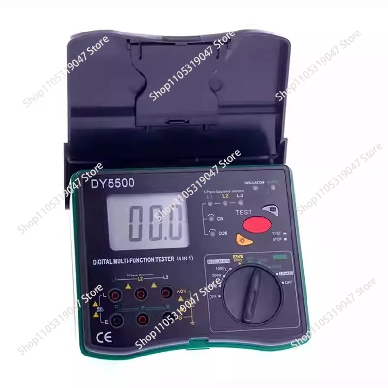 New DY5500 Insulation Tester Earth Tester Meter Voltmeter Phase Indicator 4 in 1