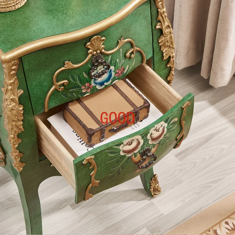 Coffee Table Solid Wood Locker Bedside Table American Retro