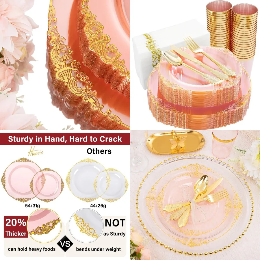 175Pcs Clear Pink P…