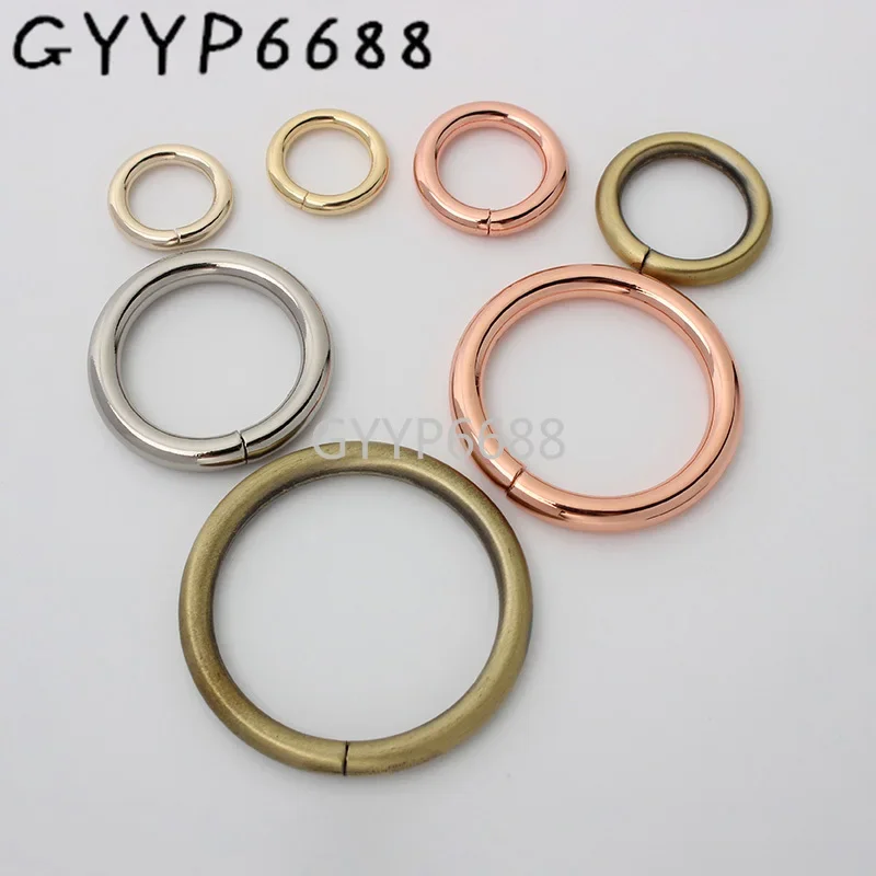 10-30-100pcs 6 sizes 13 16 19 25 32 38mm inner round edge o ring for handbag cross body woman O ring purse  accessories