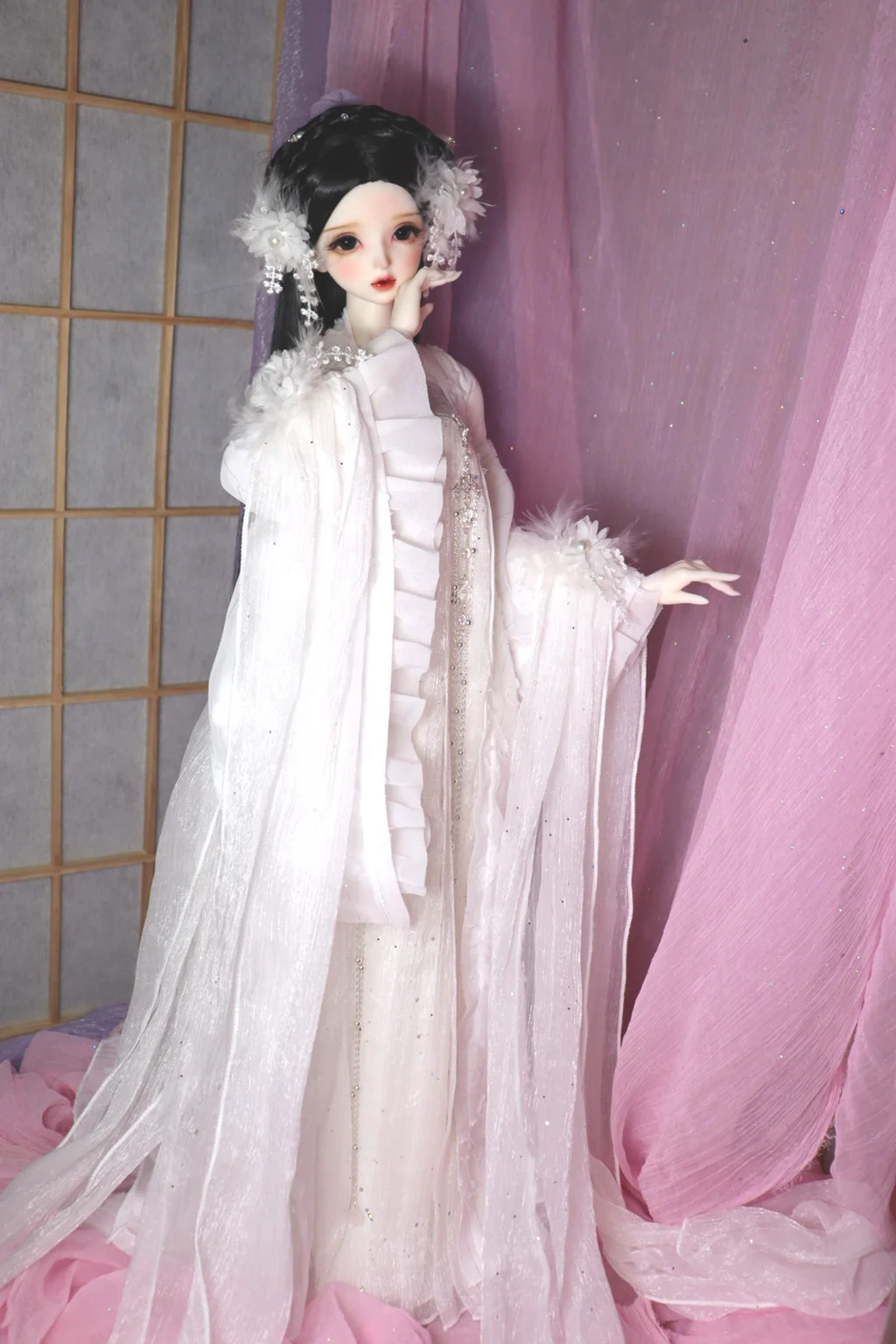 1/4 1/3 Scale BJD Clothes Ancient Costume Chinese Hanfu Fairy Dress Outfit For BJD/SD MSD SD13 Big Girl Doll Accessories A1277