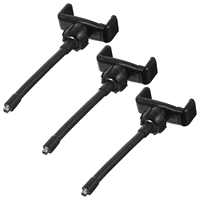 3 Pcs Cell Phone Tripod Hose Clip Rotating Mount for Multifunction Mobile Stand Holder Gooseneck Black