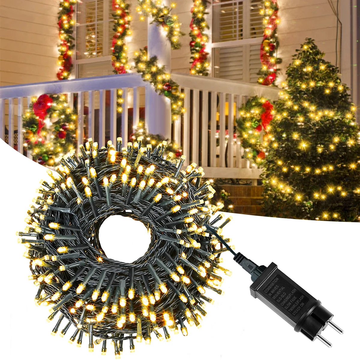 AC110V 220V to DC24V Strip Led LED Christmas Fairy String Lights 10M-100M Outdoor Garder Garland Light Xmas Tree Decoration Lamp