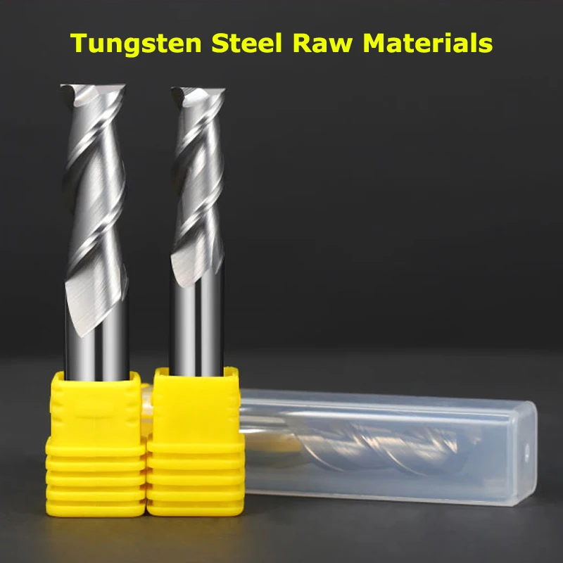 YZH HRC55 Aluminum End Mill Diameter 1mm to 20mm CNC 2 Flute Milling Cutter Tools Face Square Router For Aluminum Copper