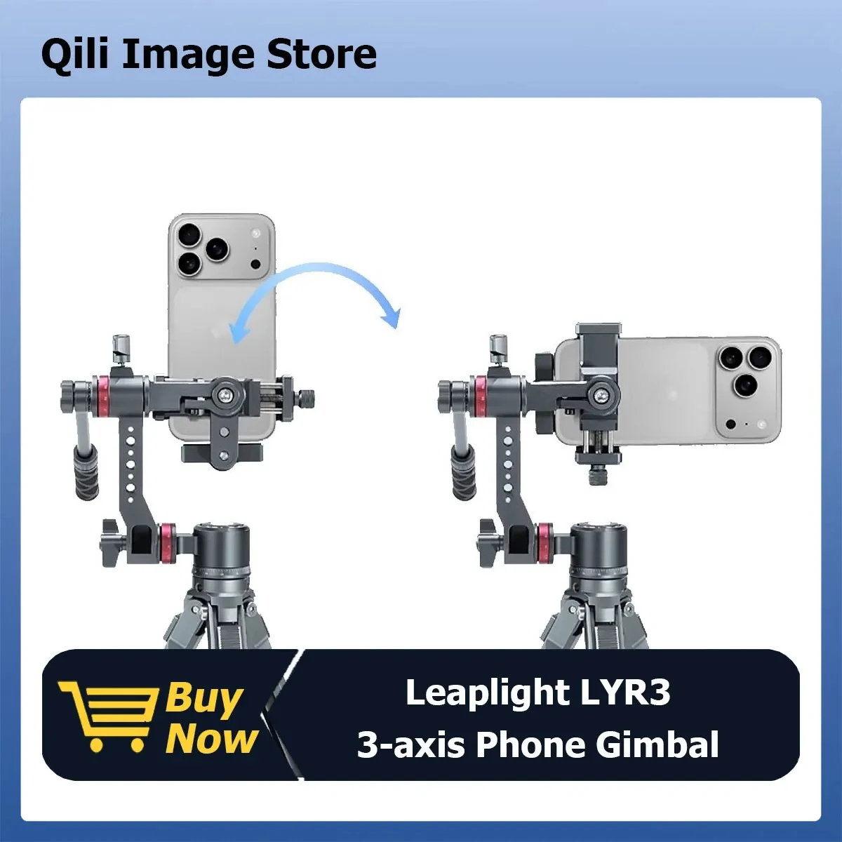 LYR3 3-Axis Mobile Gimbal 360° Stabilizer Universal Phone Holder for iPhone Xiaomi OPPO Vivo