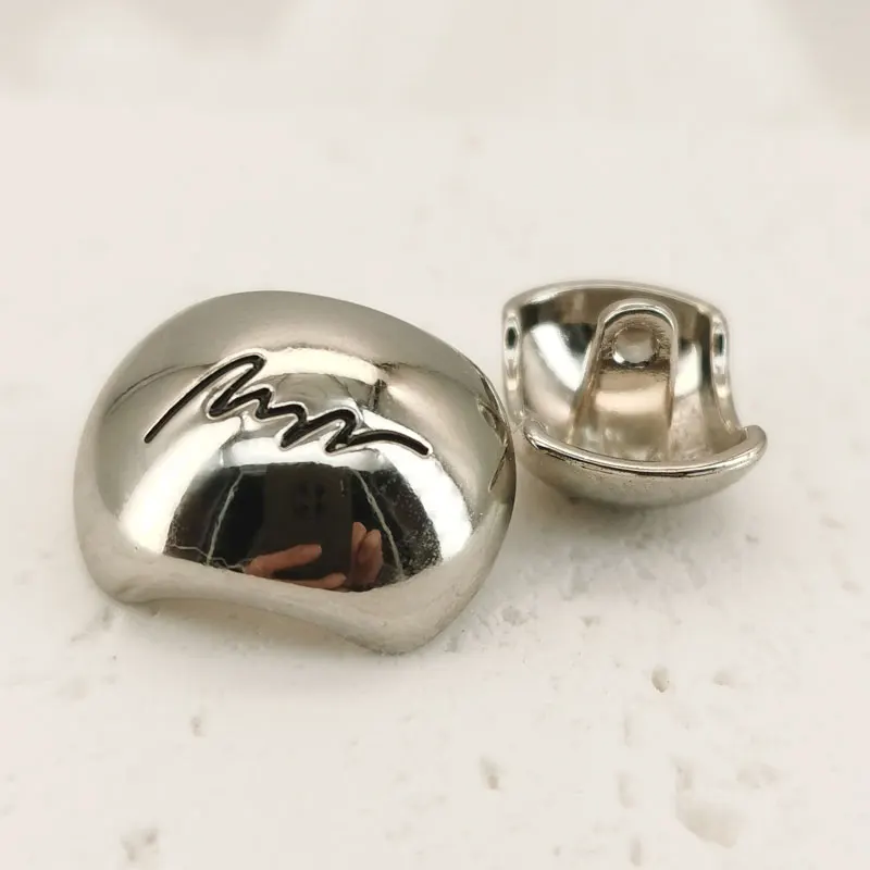 Metallknöpfe Gold Silber Oval mit Hohem Schaft 6er-Pack Nähknöpfe für Kleidung Mode-Accessoires 18/23mm – Detail 5