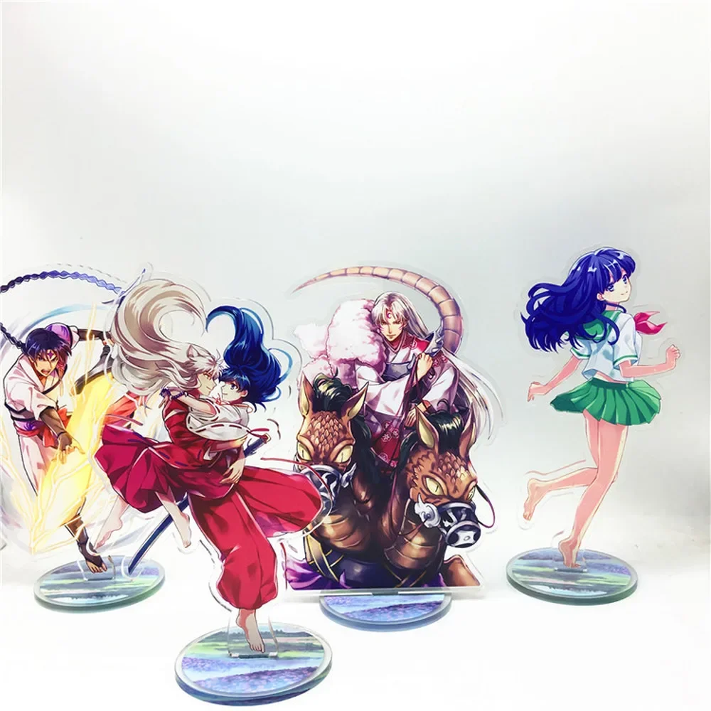 Anime Inuyasha Acrylic Stand Model Toys Moneca Miroku Sango Kikyou Action Figure Pendant Toy 15cm Double-side gift