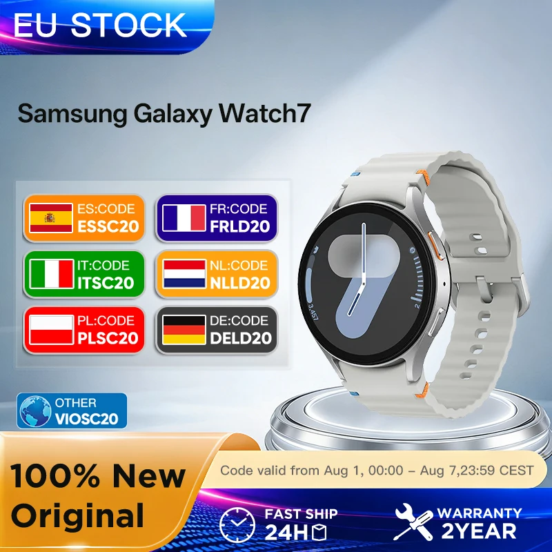 Montre connectée Samsung Galaxy Watch7 44 mm, montre de fitness, tracker d'activité et moniteur d'activité physique