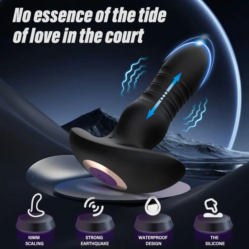 ROSELEX TTelescopic Back Court Men's Mini Program Remote Control Sharing Butt Plug Electric Twitching