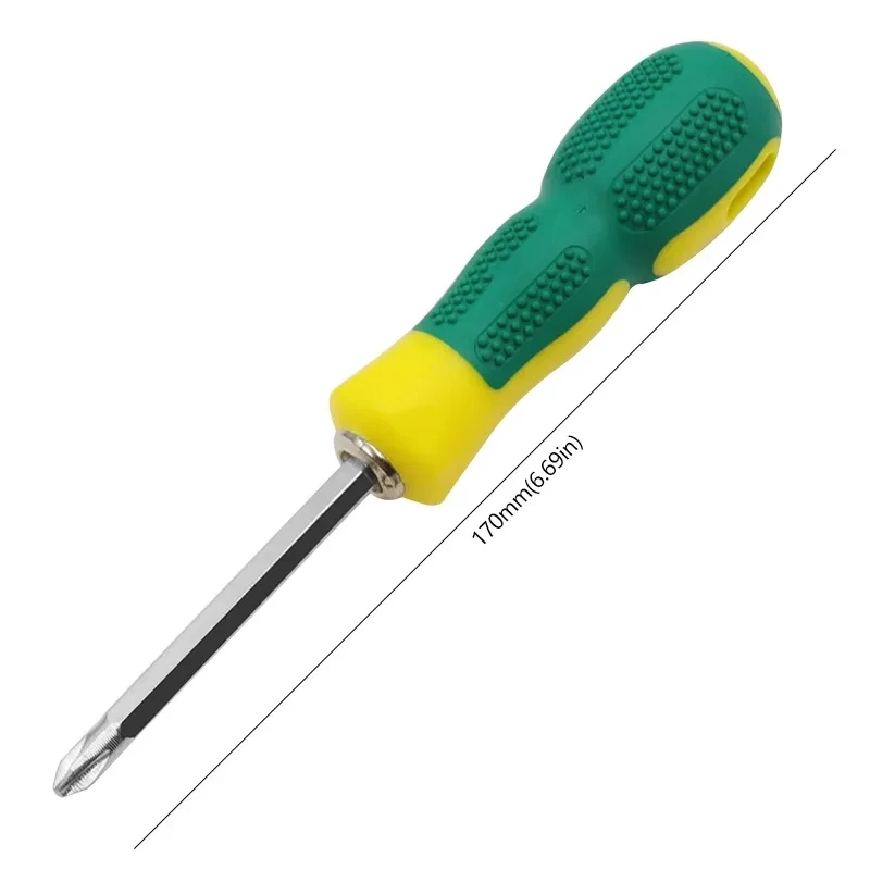 Tournevis Phillips PH2 à fente cruciforme, manche de massage, tournevis à double tête Torx, 6mm, 1 pièce