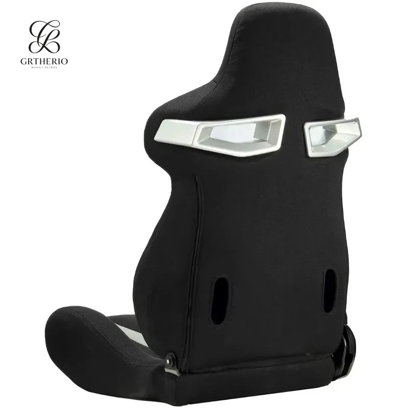 Black and Gray Suede Custom Color with Single Regulator Universal Racing Seat