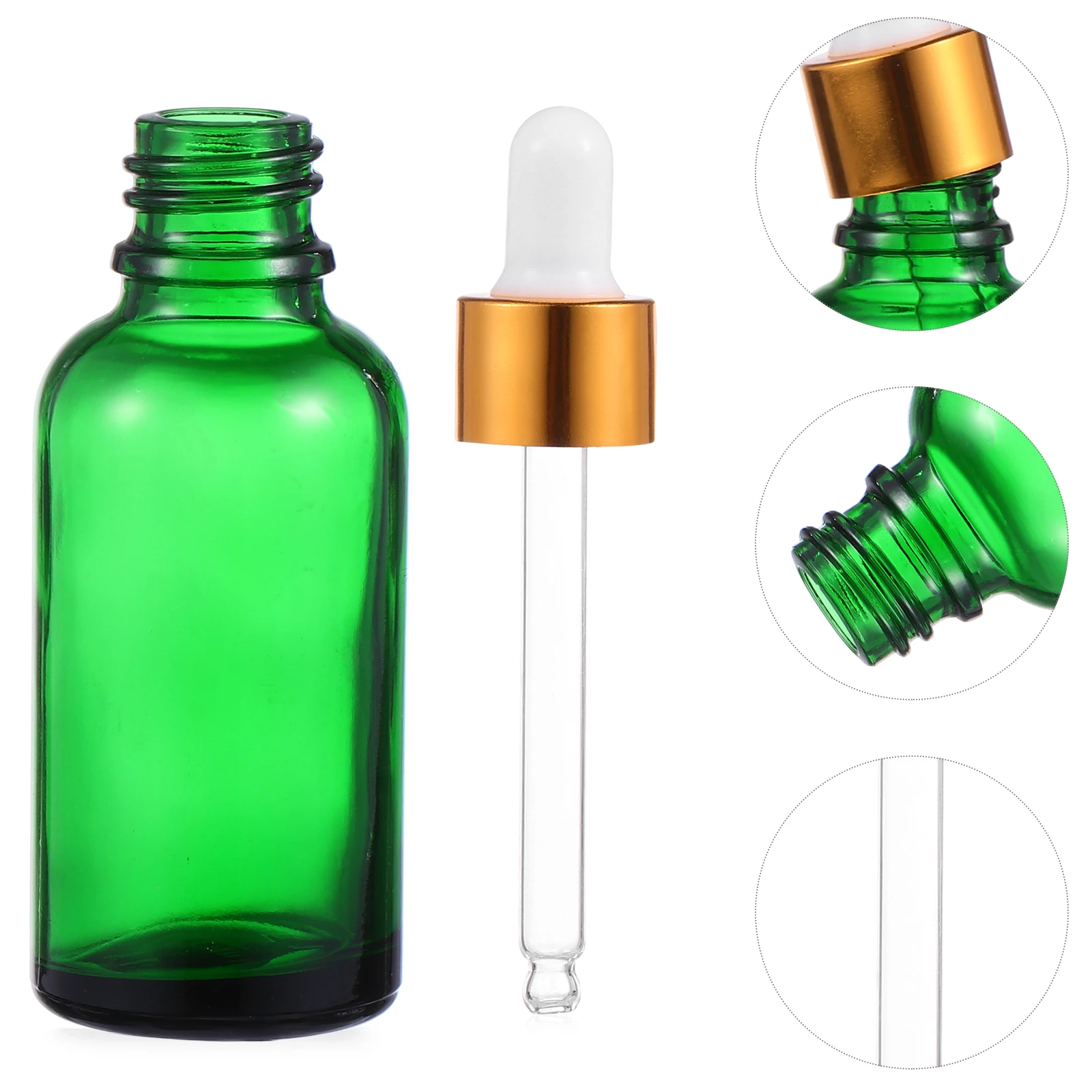Dispensador de cuentagotas de vidrio para botellas de viaje, 5 uds., 30Ml, para aceite esencial, Perfume, maquillaje, agua, recargable, portátil a prueba de fugas