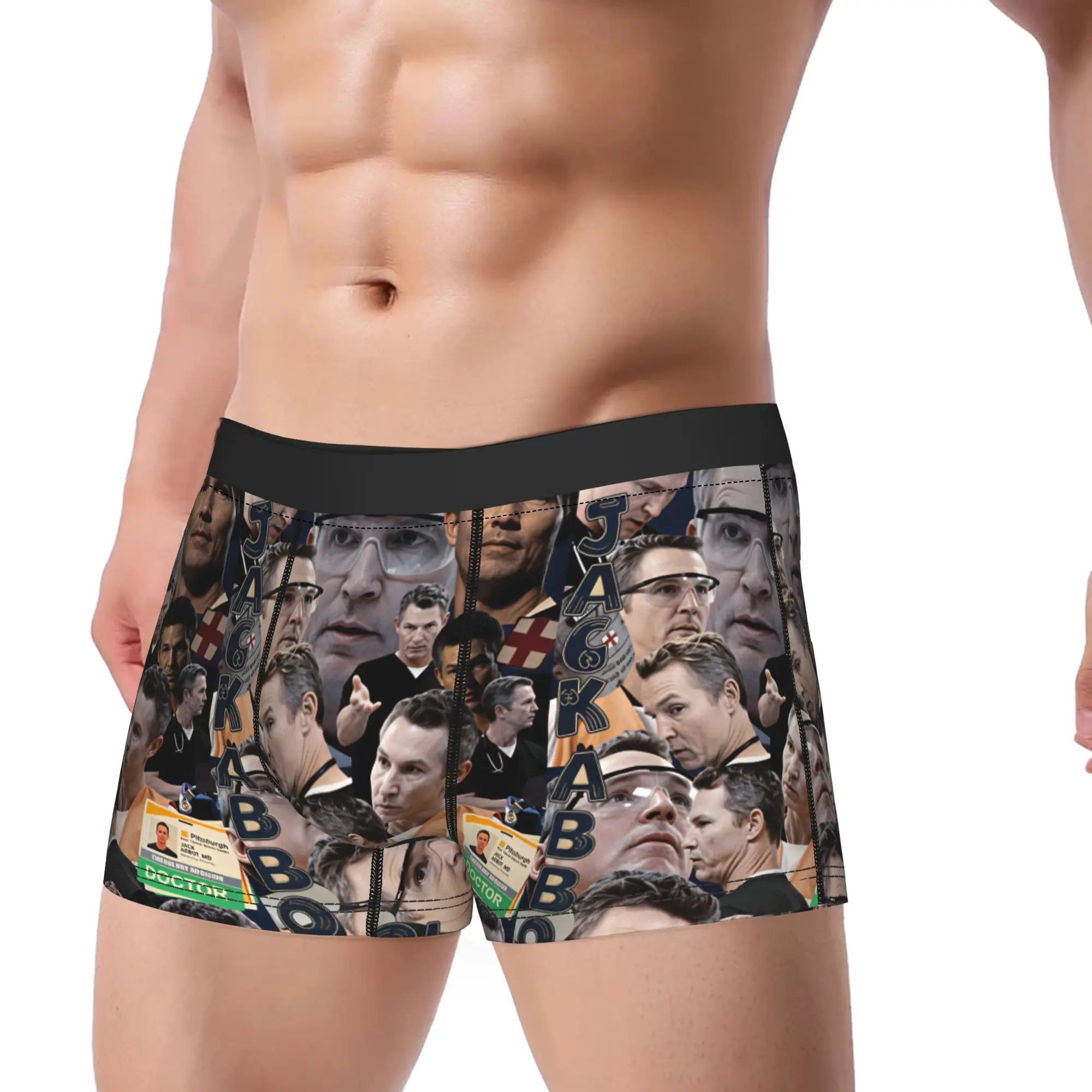 The Pitt Dr. Jack Abbott Underwear  Soft Trend Panties Design Boxer Brief For Men Pouch Plus Size Trunk