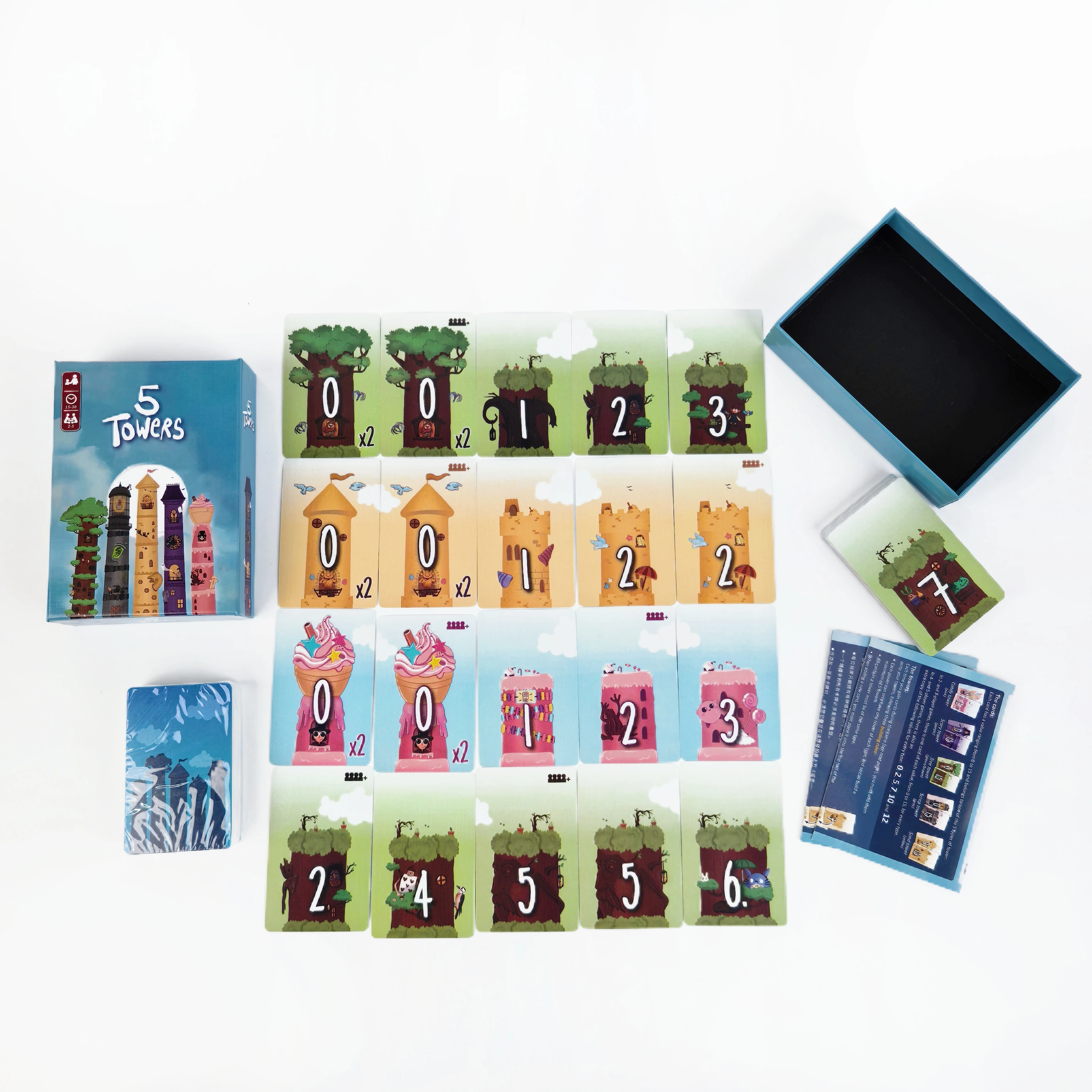 لعبة لوحة استراتيجية مكونة من 5 أبراج - لعبة بطاقات ساخنة للبالغين، لعبة حفلات ممتعة للأصدقاء وليالي الألعاب