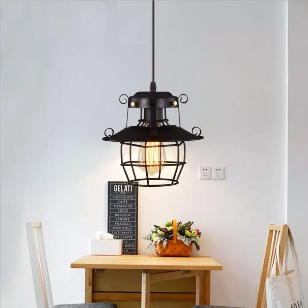 Industrial Restaurant Style Dining Bedroom Pendant Light Chandelier Retro Nostalgic Creative Bar Aisle Corridor Hanging Lamps