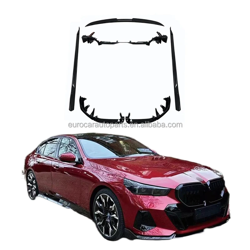

STLFMP Style Body Kit for 5 Series G60 M Sport 2024+ Car Glossy Black Front Bumper Lip Diffuser Side Skirts Set ABS