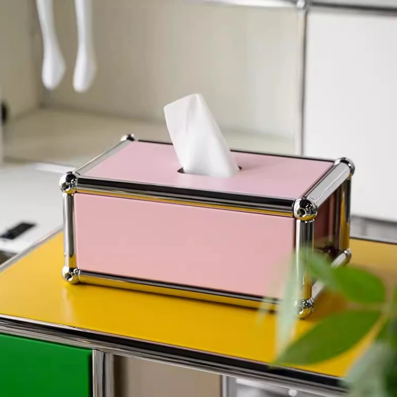 

Stainless Steel Modular Tissue Box Holder Creative Paper Towel Storage Easy-to-Use Home Organization for Kitchen And Bathroom