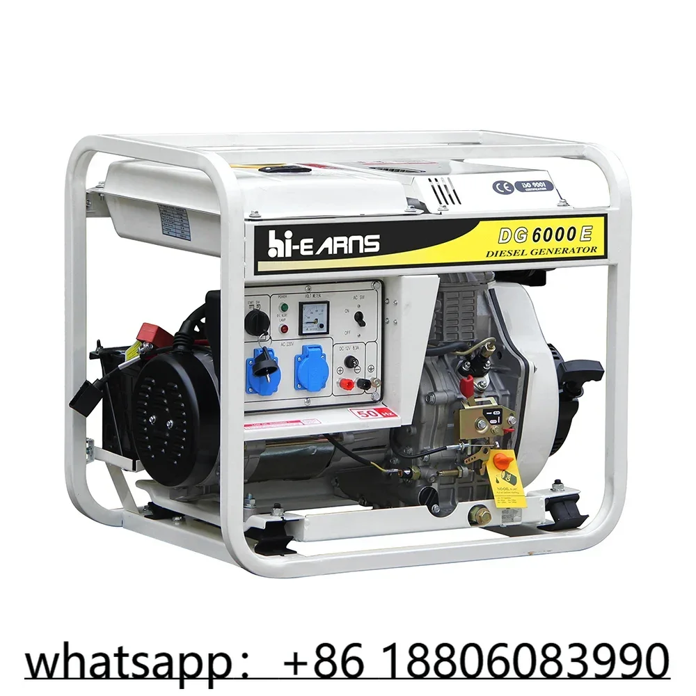 Hi-earns brand 5kw easy moving single phase three phase small die·sel generator