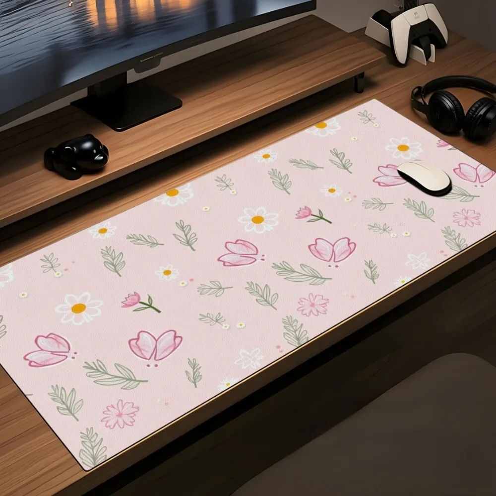 

The pink floral pattern designed mouse pad for computer desktop decoration is suitable for both home and school use