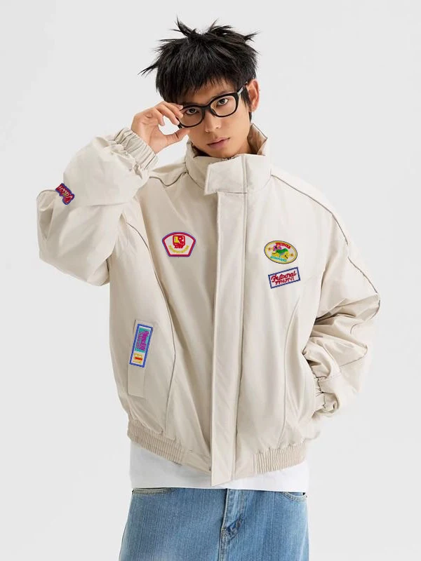 

Ретро-американская бейсбольная куртка с вышивкой, мужская зимняя теплая свободная хлопковая куртка для пар, модное хлопковое пальто