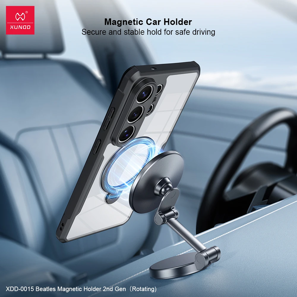 ‌ Xundd Etui z magnetycznym uchwytem do Samsunga S26 Ultra S26 Plus - 360 °   Obrotowy stojak z poduszką powietrzną, odporny na wstrząsy i zabezpieczający obiektyw futerał — zdjęcie produktu 5