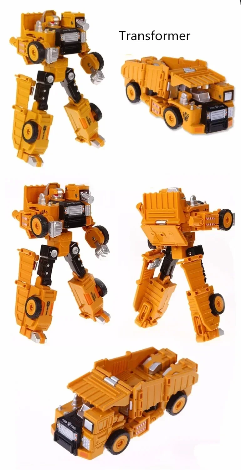 [Funny] 5 in 1 Genuine Engineering Vehicle Hercules boy Deformation Transformation Truck Robots Toy Alloy car transformer robot