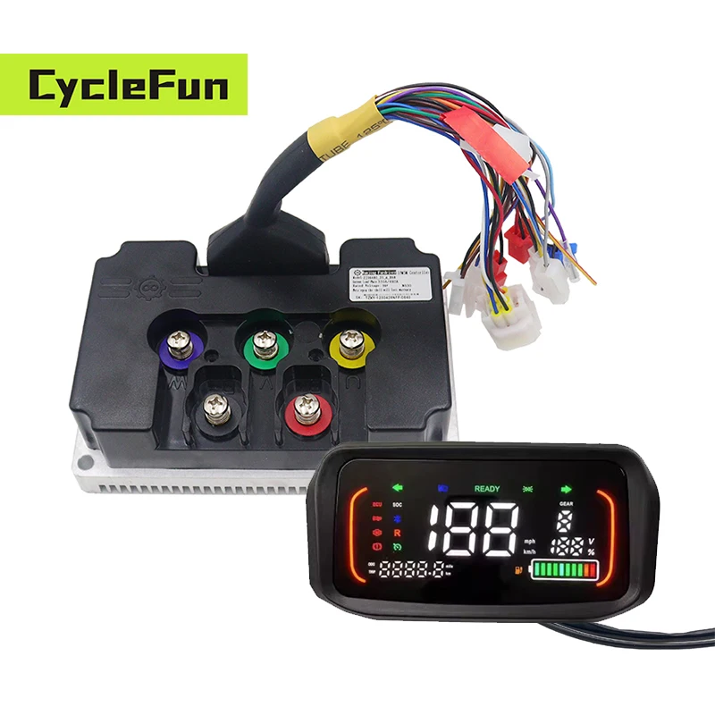 

Контроллер синусоидального тока FarDriver ND72680 3KW-6KW V2 48В-72В 350А с дисплеем N7 и Bluetooth для электросамокатов и мотоциклов