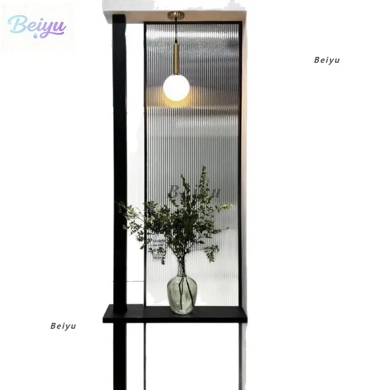 

Lucky screen Internet celebrity creative Changhong glass partition living room block feng shui entrance door porch rock