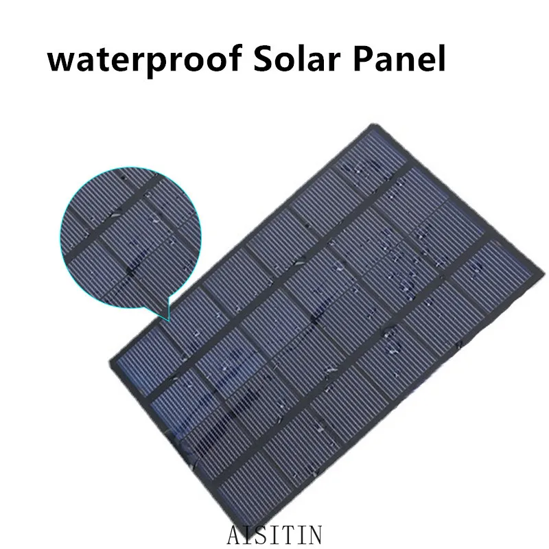 PALONE 6V 3W Portable Solar Charger  Flexible Solar Panel Output Port for Mobile Phone Charging Outdoor Cycling Climbing Hiking