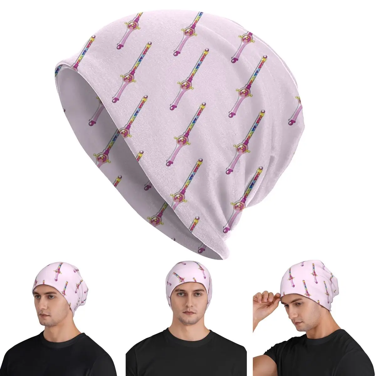 

Magical Doremi Wand Skullies Beanies Hats Warm Autumn Winter Outdoor Cap Knitted Bonnet Caps for Unisex Adult