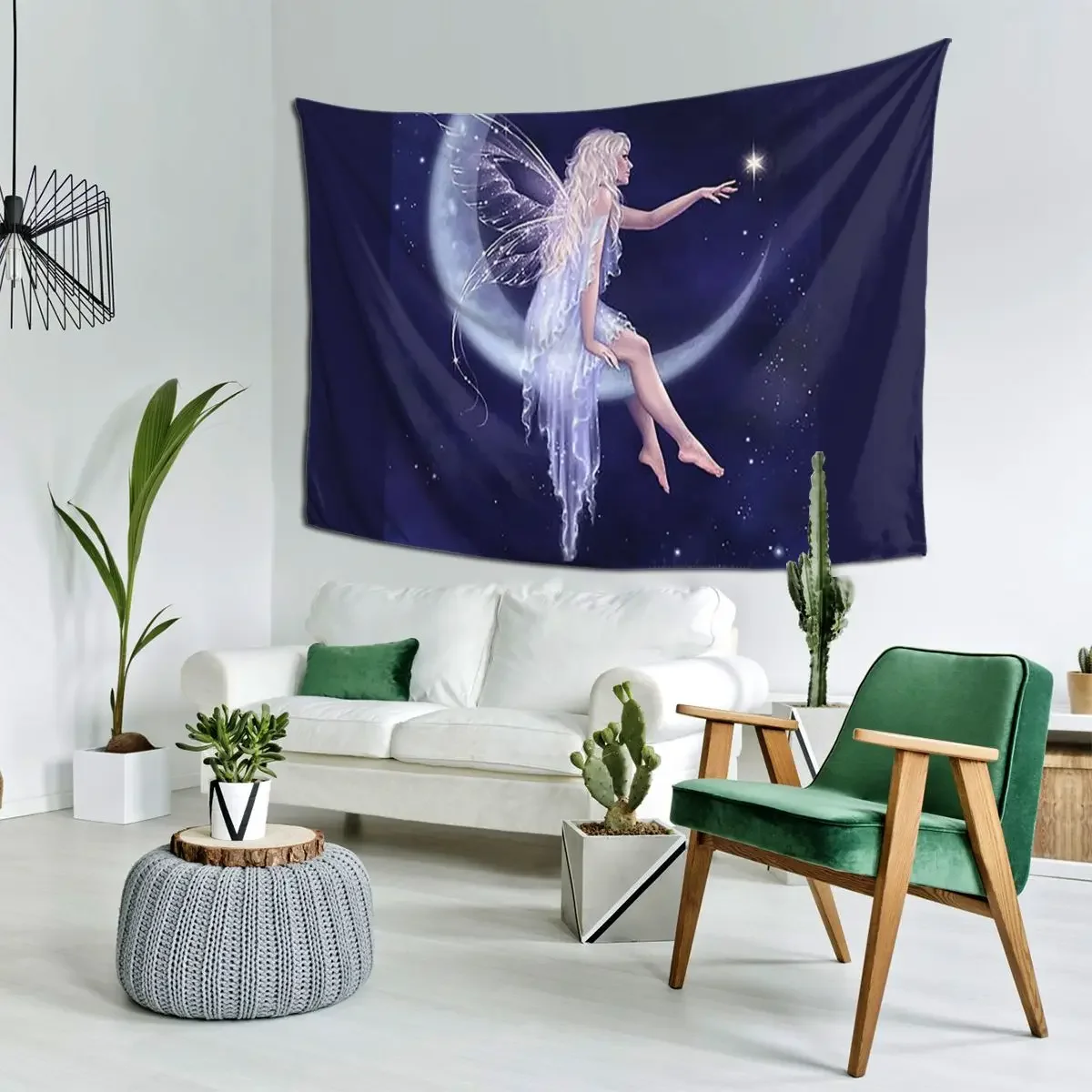 Birth Of A Star Moon Fai Tapestry Art Wall Hanging Aesthetic Home Decor Tapestries for Living Room Bedroom Dorm Room