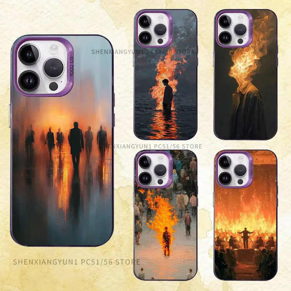 

Burning like flames Phone Case For iPhone 17 16e 16 15 14 13 12 Pro Max X XR XS MAX Back Cover