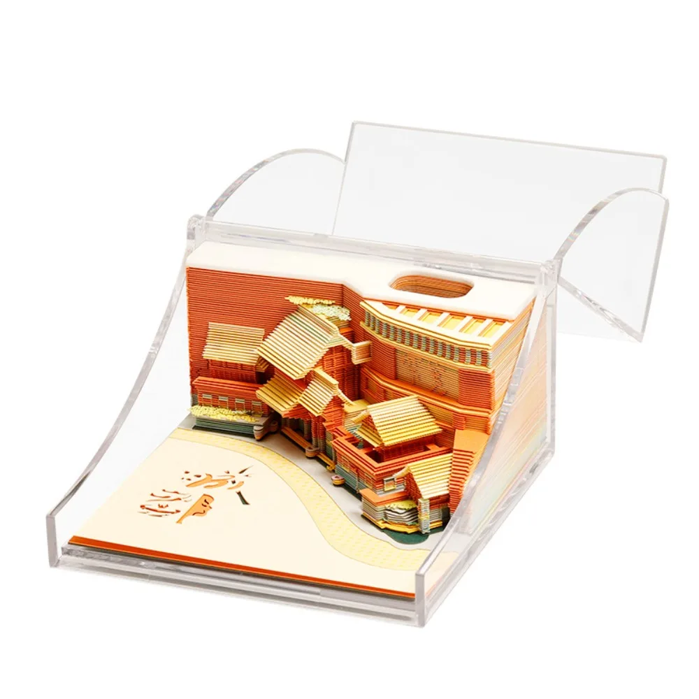 Chengdu Kuanzhai Alley papel estéreo 3D tallado nota adhesiva famosa ciudad arquitectónica punto de referencia Festival corporativo regalo creativo