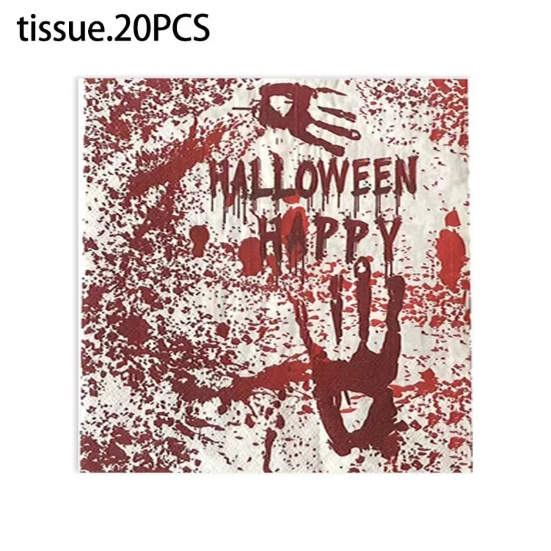 20pcs/Pac 33*33cm 2-Ply New Halloween Horror Witch Series Palm Atmosphere Sense of Theme Printing Creative Party Napkins