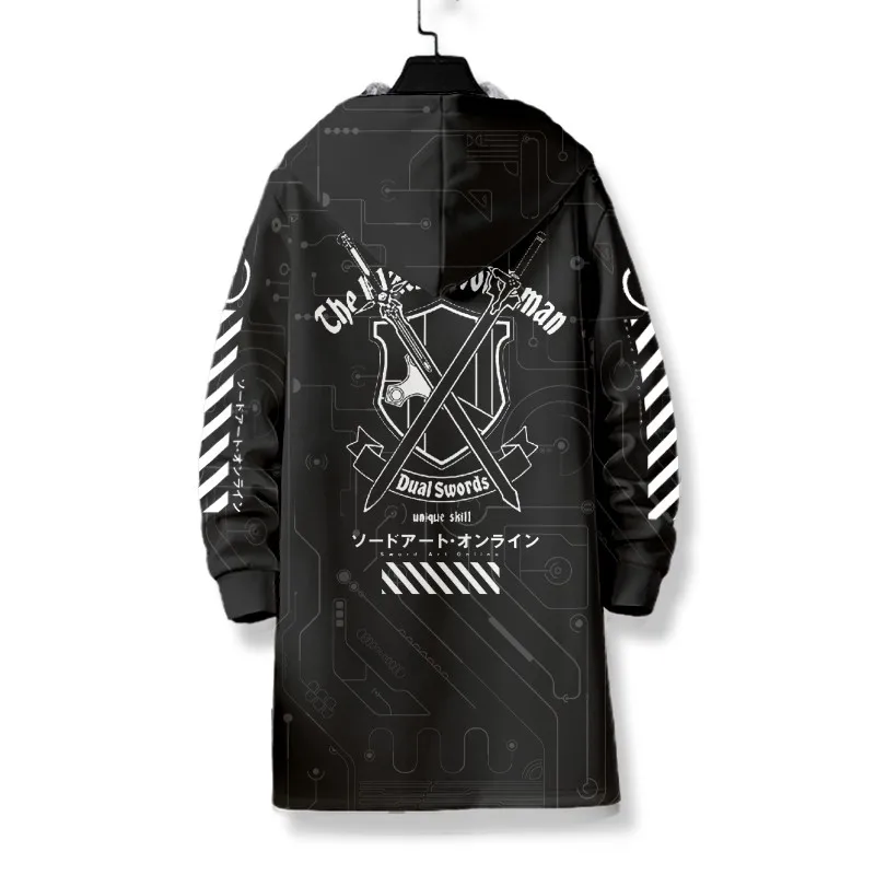 

Anime Cosplay Fce Lined Jaet Sword And Armor Windbreaker Full Color Outerwear for Men Loose Fit Daily Wear Polyester Fiber