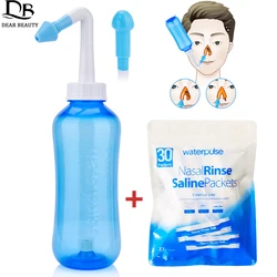 300ML Nasal Irrigator Rinse Bottle With Nasal Wash Salts For Adluts Child Allergic Rhinitis Treatment Nasal Washing Machine