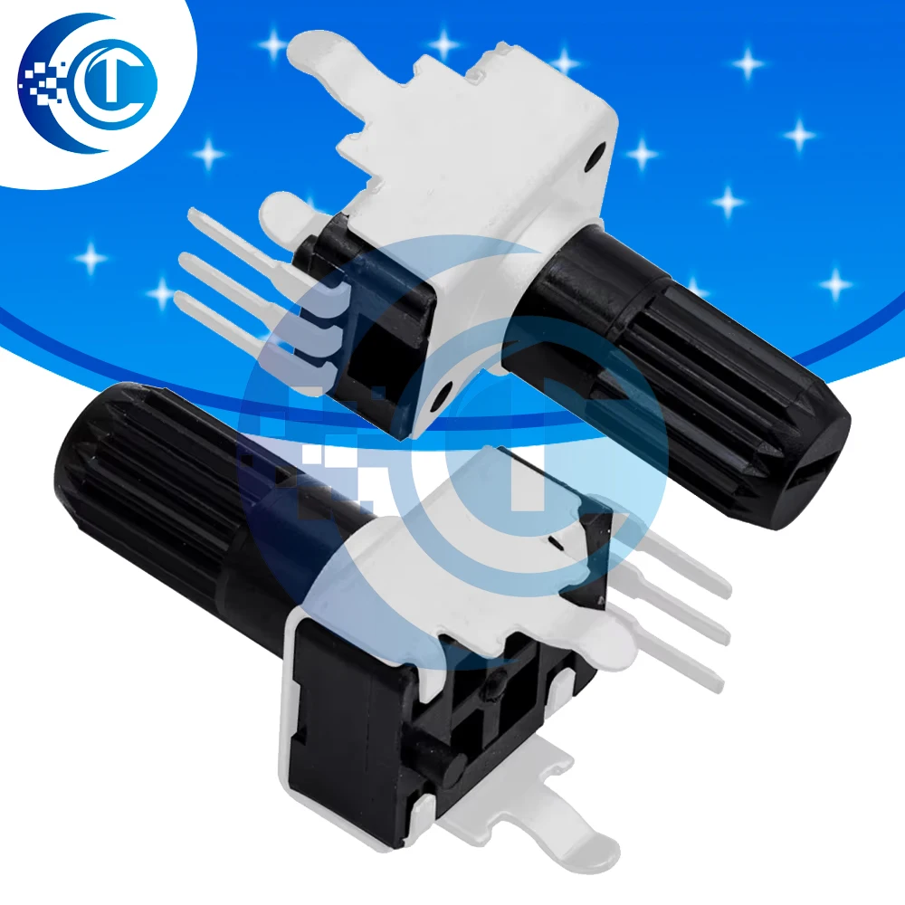 10PCS RV09 Vertical Variable Resistor Potentiometer 12.5mm 3-Pin 1kΩ to 100kΩ for DIY Electronics