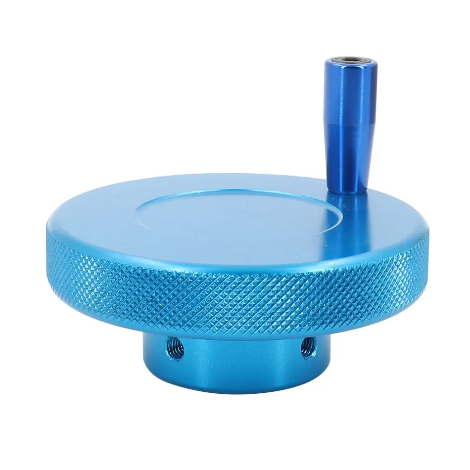 1Pcs blue Aluminum Alloy Mini Handwheel For Lathe/Miller mechanical hand wheel Automation equipment parts Part manufacturing