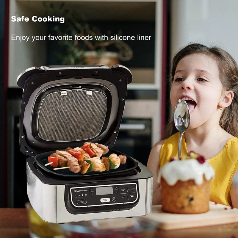 Splatter Shield NonStick Baking Liners Bakeware Cooking Pad cho NINJA Thả vận chuyển