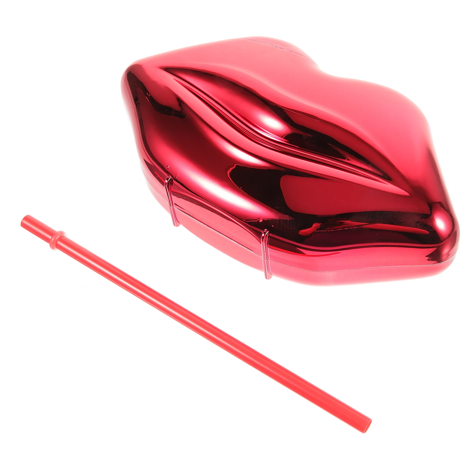 

Retro Lip Shape Straw Cup Plastic Drinking Cups Pool Party Favors Hawaiian Beach Party Decorations Reusable Bendable Straws Club